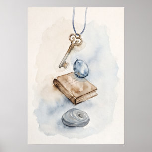 Schlüssel zur inneren Weisheit Spirituelle Wandkun Poster