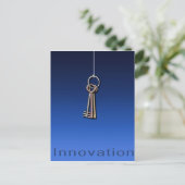 Schlüssel zur Innovation Postkarte (Stehend Vorderseite)