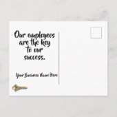 Schlüssel zur Mitarbeiterbewertung für unseren Erf Postkarte (Rückseite)