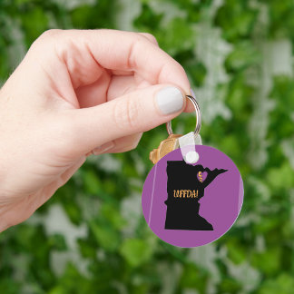 Schlüsselanhänger, 2", Minnesota, Uffda Schlüsselanhänger