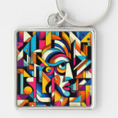 Schlüsselanhänger - abstrakte Malerei (Vorne)