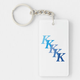 Schlüsselanhänger (Acryl) - Blauer Name und Buchst