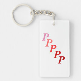 Schlüsselanhänger (Acryl) - Buchstaben in roter Sc