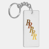Schlüsselanhänger (Acryl) - Monogramm mit Nachname (Vorderseite links)