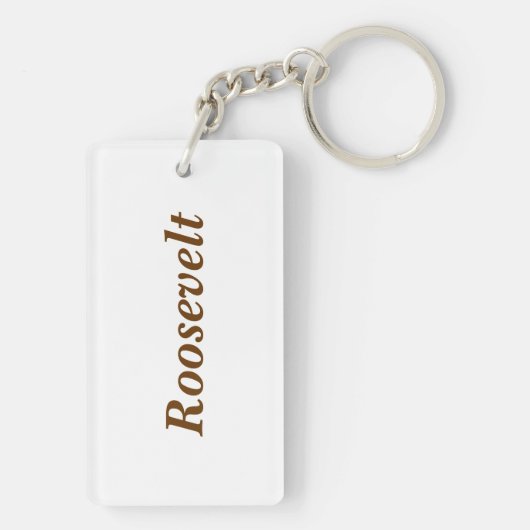 Schlüsselanhänger (Acryl) - Monogramm mit Nachname (Rückseite)