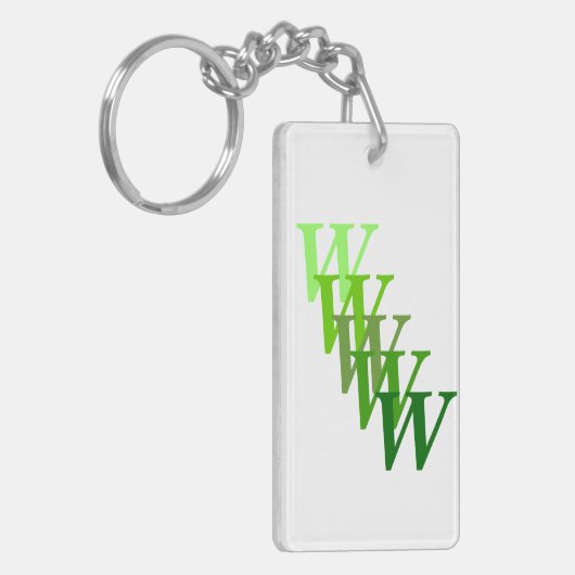 Schlüsselanhänger (Acryl) - Treppenbriefe und Name (Vorderseite links)