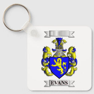 Schlüsselanhänger Aluminium Evans Familienname und