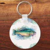 Schlüsselanhänger - Aquarellfarben-Reihe: Bass (Vorderseite)