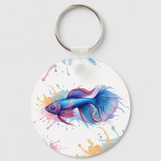 Schlüsselanhänger - Aquarellreihe: Betta Fish (Vorderseite)
