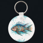 Schlüsselanhänger - Aquarellreihe: Seeteufel<br><div class="desc">Fügen Sie Ihren Accessoires eine exotische Touch mit diesem lionfischfarbenen Schlüsselanhänger hinzu. Dieses kühne Design in Rot, Orangen und Gelb ist perfekt für Ozeanfans oder Lieben einzigartiger, dramatischer Kunstwerke. Tragen Sie ein Stück Wasserkunst, wohin Sie auch gehen, mit unserer Aquarell Fisch Schlüsselanhänger Serie. Jeder Schlüsselanhänger zeichnet sich durch ein lebendiges,...</div>