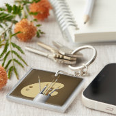 Schlüsselanhänger Artist Palette and Brushes Brown (Vorderseite rechts)