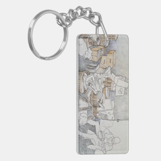 Schlüsselanhänger auf dem Bauernmarkt (Vorderseite links)