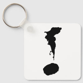 Schlüsselanhänger auf dem Metallplatz, 2,25 Zoll x