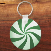 Schlüsselanhänger aus Pfefferminzbonbons, grün und (Vorderseite)