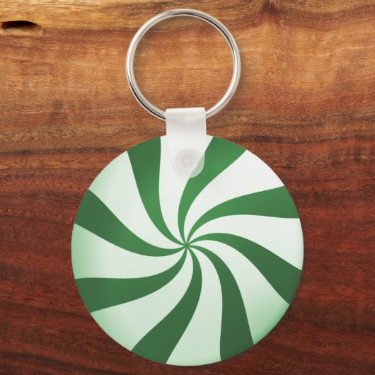 Schlüsselanhänger aus Pfefferminzbonbons, grün und (Vorderseite)