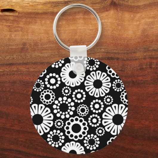 Schlüsselanhänger aus Schwarz und Weiß (Vorderseite)