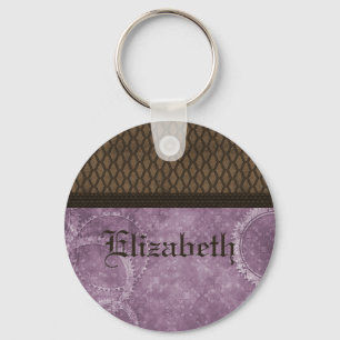 Schlüsselanhänger aus Stahlgetriebe, Lila