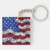 Schlüsselanhänger aus verkettetem Glas (Rückseite)