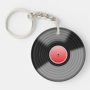 Schlüsselanhänger aus Vinyl-Schallplatte
