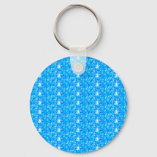 Schlüsselanhänger Baby Blue Glitzer (Vorderseite)