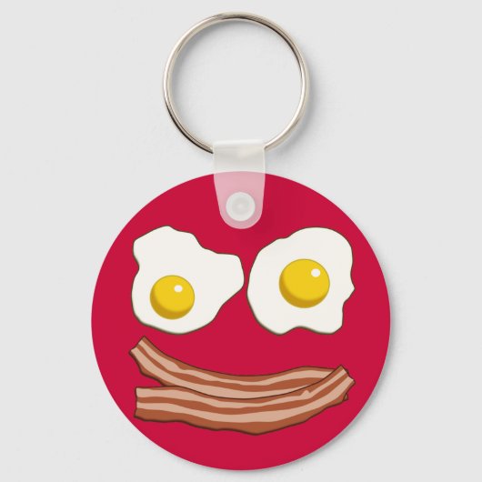 Schlüsselanhänger Bacon und Eier (Vorderseite)