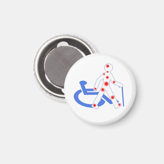 Schlüsselanhänger Badge Rond 7,6 cm Unsichtbare Be Magnet (Vorderseite/Rückseite)