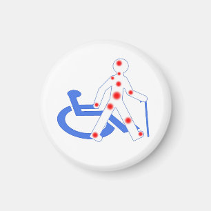 Schlüsselanhänger Badge Rond 7,6 cm Unsichtbare  Magnet