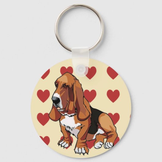 Schlüsselanhänger - Basset Hound (Vorderseite)