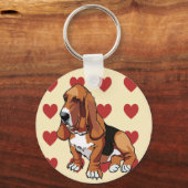 Schlüsselanhänger - Basset Hound (Vorderseite)