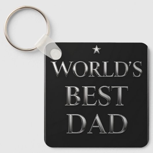 Schlüsselanhänger 'Bester Vater der Welt' (Vorderseite)
