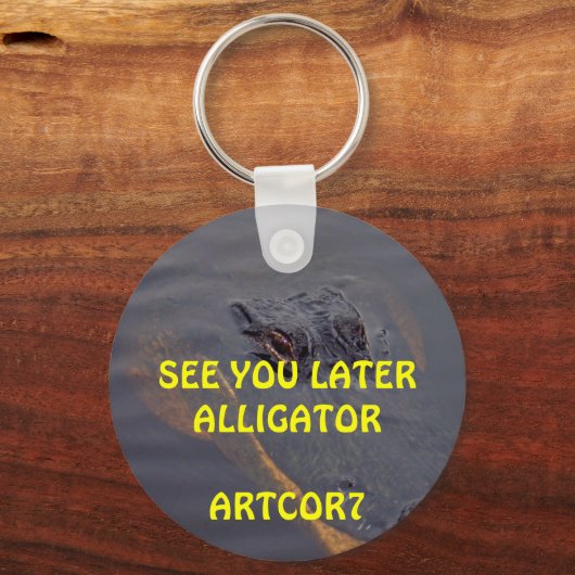 Schlüsselanhänger - Bis später Alligator (Vorderseite)