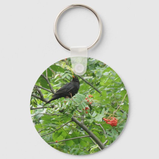 Schlüsselanhänger Blackbird und Berries (Vorderseite)