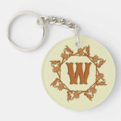 Schlüsselanhänger - Blätter aus Schmiedeeisen und (Vorderseite)