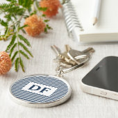 Schlüsselanhänger Blau/Weiß (Seite)