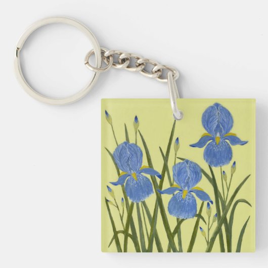 Schlüsselanhänger Blaue Schwertlilien (Vorderseite)