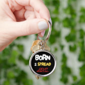 Schlüsselanhänger 'Born 2 Spread Love' (Hand)