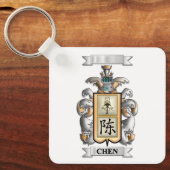 Schlüsselanhänger Chen Nachname und Schild (Vorderseite)
