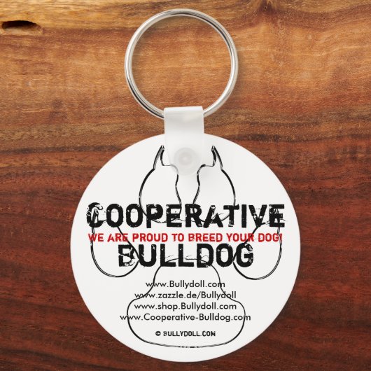 Schlüsselanhänger Cooperative Bulldog (Vorderseite)