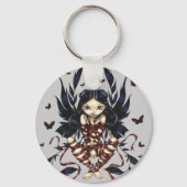 Schlüsselanhänger "Dark Ribbon Fairy" (Vorderseite)