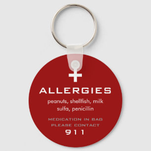 Schlüsselanhänger der Allergien