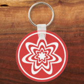 Schlüsselanhänger der Blumenexplosion, hellrot (Vorderseite)