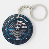 Schlüsselanhänger der coolen Budgethilfepolizei (Rückseite)