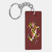 Schlüsselanhänger der doppelseitigen Maryland-Flag (Vorderseite links)