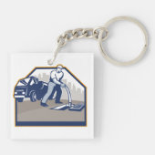 Schlüsselanhänger der Drain-Chirurgin (Rückseite)