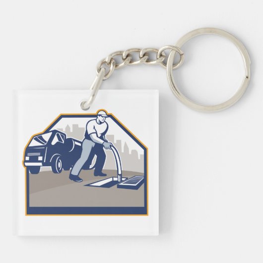 Schlüsselanhänger der Drain-Chirurgin (Rückseite)