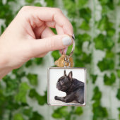 Schlüsselanhänger der französischen Bulldogge (Hand)