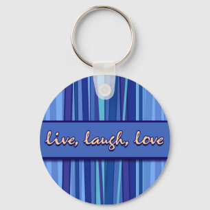 Schlüsselanhänger der Lachen-Liebe-leben blauer