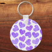 Schlüsselanhänger der lila Herzen (Vorderseite)