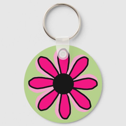 Schlüsselanhänger der rosa Blume (Vorderseite)
