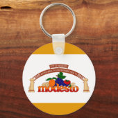 Schlüsselanhänger der Stadtflagge Modesto (Kalifor (Vorderseite)